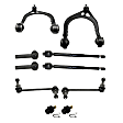 10-Piece Kit Front, Driver and Passenger Side, Upper Control Arm Kit, Includes (2) Control Arm, (2) Sway Bar Link, (2) Ball Joint and (4) Tie Rod End