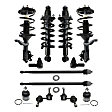 2002-2006 Honda CR-V - 12-Piece Kit Front, Driver and Passenger Side Suspension Kit, Includes (2) Ball Joint, (2) Sway Bar Link, (4) Tie Rod End and (4) Shock Absorber and Strut Assembly