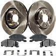 2010 Ford Focus - 2-Wheel Set Front Brake Disc and Pad Kit, Plain Surface, 4 Lugs, 275.34 mm, Ceramic, 2.0L 4Cyl, Pro-Line Series  Includes (2) Disc and (1) Pad Set