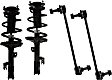 4-Piece Kit Front, Driver and Passenger Side Suspension Kit, Includes (2) Sway Bar Link and (2) Shock Absorber and Strut Assembly