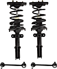 4-Piece Kit Rear Suspension Kit, Includes (2) Sway Bar Link and (2) Shock Absorber and Strut Assembly