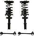 4-Piece Kit Rear Suspension Kit, Includes (2) Sway Bar Link and (2) Shock Absorber and Strut Assembly