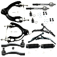 14-Piece Kit Front Suspension Kit, Front To End, FWD, Power Steering, includes (2) Ball Joint, (4) Control Arm, (2) Steering Rack Boot, (2) Sway Bar Link, and (4) Tie Rod End