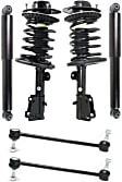 6-Piece Kit Front and Rear, Driver and Passenger Side Suspension Kit, Includes (2) Sway Bar Link and (4) Shock Absorber and Strut Assembly