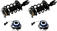 4-Piece Kit Front, Driver and Passenger Side Suspension Kit, Includes (2) Wheel Hub and (2) Shock Absorber and Strut Assembly
