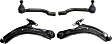 4-Piece Kit Front, Driver and Passenger Side, Lower Control Arm Kit, Includes (2) Control Arm and (2) Tie Rod End