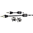 2007 Dodge Caravan - 4-Piece Kit Front, Driver and Passenger Side Suspension Kit,  Includes (2) Axle Assembly and (2) Wheel Hub
