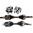 4-Piece Kit Front, Driver and Passenger Side Suspension Kit, Includes (2) Wheel Hub and (2) Axle Assembly