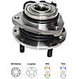 4-Piece Kit Front, Driver and Passenger Side Suspension Kit, Includes (2) Wheel Hub and (2) Axle Assembly