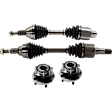 4-Piece Kit Front, Driver and Passenger Side Suspension Kit, Includes (2) Axle Assembly and (2) Wheel Hub