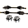 4-Piece Kit Front, Driver and Passenger Side Suspension Kit, Includes (2) Axle Assembly and (2) Wheel Hub