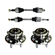 4-Piece Kit Front, Driver and Passenger Side Suspension Kit, Includes (2) Axle Assembly and (2) Wheel Hub