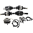 4-Piece Kit Front, Driver and Passenger Side Suspension Kit, Includes (2) Axle Assembly and (2) Wheel Hub