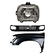 3-Piece Kit, Front, Driver and Passenger Side Fender, RWD, Without Pre-Runner Model, Includes (1) Fender, (1) Grille, and (1) Headlight