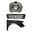 3-Piece Kit, Front, Passenger Side Fender, 4WD, Includes (1) Fender, (1) Grille, and (1) Headlight
