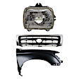 3-Piece Kit, Front, Passenger Side Fender, RWD, Without Pre-Runner Model, Includes (1) Fender, (1) Grille, and (1) Headlight