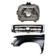 3-Piece Kit, Front, Driver Side Fender, RWD, Without Pre-Runner Model, Includes (1) Fender, (1) Grille, and (1) Headlight
