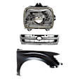 3-Piece Kit, Front, Driver and Passenger Side Fender, RWD, With Pre-Runner Model, Includes (1) Fender, (1) Grille, and (1) Headlight