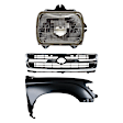 3-Piece Kit, Front, Passenger Side Fender, RWD, Without Pre-Runner Model, Includes (1) Fender, (1) Grille, and (1) Headlight