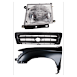 3-Piece Kit, Front, Driver Side Fender, RWD, Without Pre-Runner Model, Includes (1) Fender, (1) Grille, and (1) Headlight