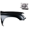 2-Piece Kit, Front, Passenger Side Fender, RWD, Without Pre-Runner Model, Includes (1) Fender and (1) Headlight