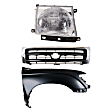 3-Piece Kit, Front, Passenger Side Fender, RWD, Without Pre-Runner Model, Includes (1) Fender, (1) Grille, and (1) Headlight