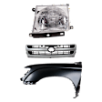3-Piece Kit, Front, Driver Side Fender, RWD, Without Pre-Runner Model, Includes (1) Fender, (1) Grille, and (1) Headlight
