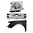 2000 Toyota Tacoma - 3-Piece Kit Front, Driver Side Fender, RWD, Includes (1) Fender, (1) Grille, and (1) Headlight