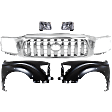 5-Piece Kit, Grille Chrome, Includes (2) Fender, (1) Grille, and (2) Headlight