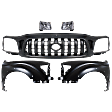 5-Piece Kit, Grille Paintable, Includes (2) Fender, (1) Grille, and (2) Headlight