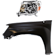2010 Toyota Tacoma - 2-Piece Kit Driver Side Halogen Headlight, With bulb(s),  For Models Without Sport Package, OE Replacement, RWD,  Includes (1) Fender and (1) Headlight