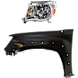 2-Piece Kit Driver Side Halogen Headlight, With bulb(s), For Models Without Sport Package, OE Replacement, Includes (1) Fender and (1) Headlight
