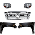 5-Piece Kit, Grille Chrome, Includes (2) Fender, (1) Grille, and (2) Headlight