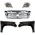 5-Piece Kit, Grille Chrome, Includes (2) Fender, (1) Grille, and (2) Headlight