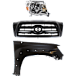 3-Piece Kit Passenger Side Halogen Headlight, For Models Without Sport Package, Includes (1) Fender, (1) Grille Assembly, and (1) Headlight, CAPA Certified