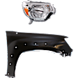 2-Piece Kit Passenger Side Halogen Headlight, With bulb(s), OE Replacement, Includes (1) Fender and (1) Headlight