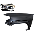 2-Piece Kit Driver Side Halogen Headlight, With bulb(s), OE Replacement, CAPA Certified, Includes (1) Fender and (1) Headlight