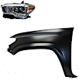 2-Piece Kit, Driver Side Halogen Headlight, With bulb(s), OE Replacement, CAPA Certified, Includes (1) Fender and (1) Headlight