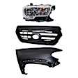 3-Piece Kit, Grille Painted Black, CAPA Certified, Includes (1) Fender, (1) Grille, and (1) Headlight
