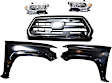 5-Piece Kit, Grille Chrome Shell with Painted Black Insert, For Models Without STX Edition, Includes (2) Fender, (1) Grille, and (2) Headlight