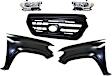 5-Piece Kit, Grille Painted Black, Includes (2) Fender, (1) Grille, and (2) Headlight