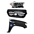 3-Piece Kit, Grille Painted Black, Includes (1) Fender, (1) Grille, and (1) Headlight