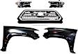 5-Piece Kit, Grille Chrome, Includes (2) Fender, (1) Grille, and (2) Headlight