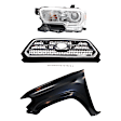 3-Piece Kit, Grille Chrome, Includes (1) Fender, (1) Grille, and (1) Headlight