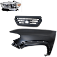 3-Piece Kit Driver Side Halogen Headlight, Includes (1) Fender, (1) Grille Assembly, and (1) Headlight, CAPA Certified