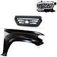 3-Piece Kit, Upper Grille Primed Black, USA Built Vehicle, Includes (1) Fender, (1) Grille, and (1) Headlight