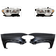 4-Piece Kit Driver and Passenger Side Halogen Headlight, With bulb(s), OE Replacement, Includes (2) Fender and (2) Headlight
