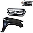 3-Piece Kit, Upper Grille Primed Shell and Insert, For Model Without Trail Package, Includes (1) Fender, (1) Grille, and (1) Headlight