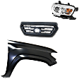 3-Piece Kit, Upper Grille Primed Black, Includes (1) Fender, (1) Grille, and (1) Headlight