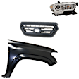 3-Piece Kit Passenger Side Halogen Headlight, Includes (1) Fender, (1) Grille Assembly, and (1) Headlight